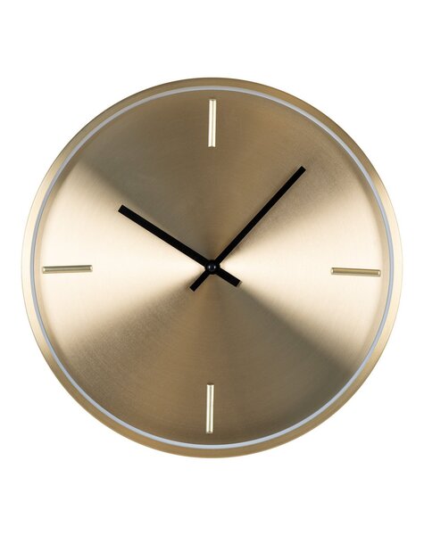 Istanbul Wall Clock - Wandklok, aluminium, goud, stil uurwerk, rond, ø30