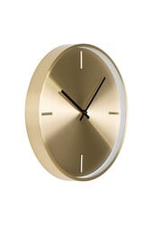 Istanbul Wall Clock - Wandklok, aluminium, goud, stil uurwerk, rond, ø30