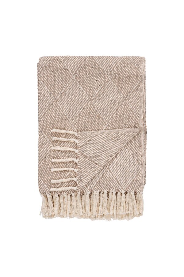 Bursa Plaid - Taupe/Beige, Katoen, Polyester, 130x180 cm