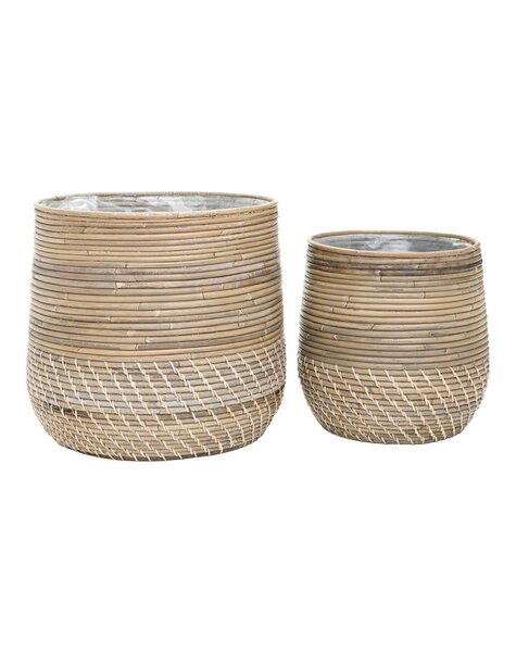 Moro -manden - Natural Kubu Rattan - Set van 2