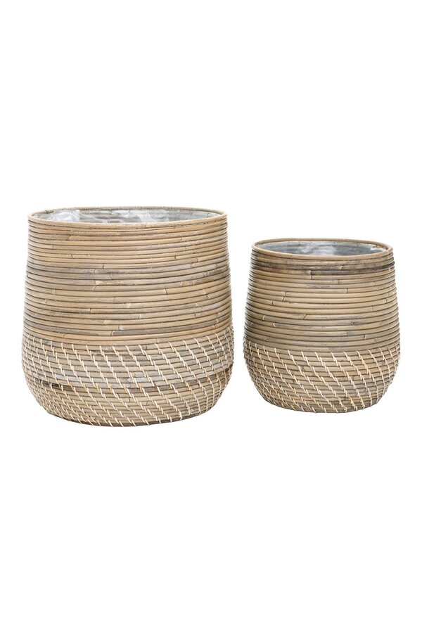 Moro -manden - Natural Kubu Rattan - Set van 2