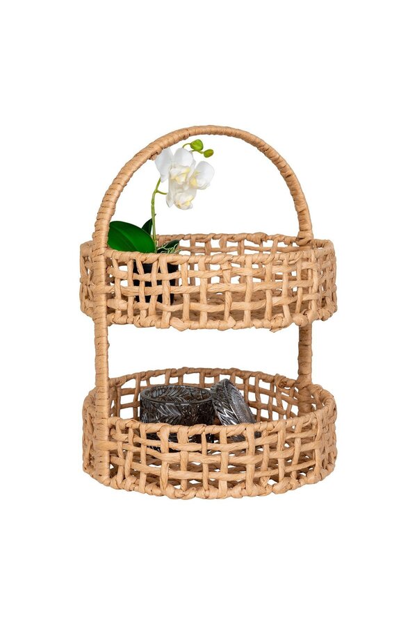 Anadia Tray - Dienblad, papier, naturel, ø29x39 cm