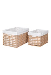 Bustelo Basket - Mand, papier, naturel, set van 2