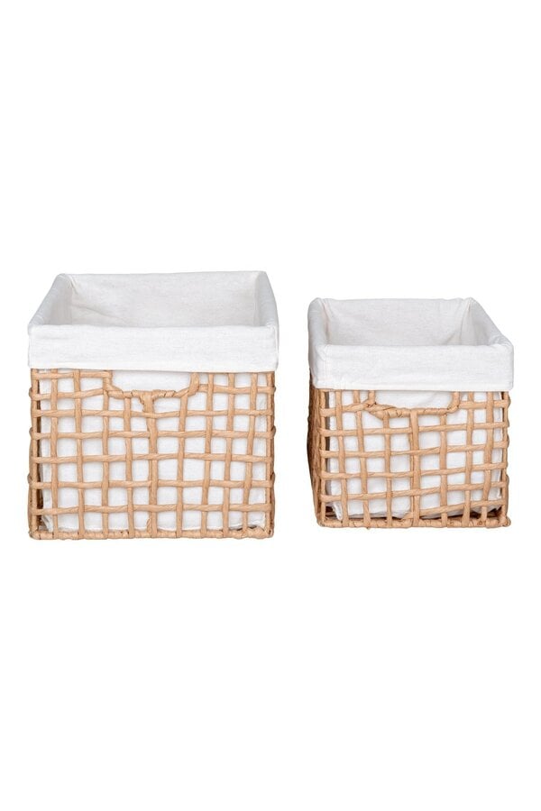Bustelo Basket - Mand, papier, naturel, set van 2