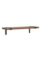 Luxor wandplank - Natuurlijk/zwart, MDF/Ash -fineer/metaal, 50x15x10 cm