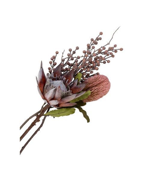 King Protea Boeket - Kunstbloemen, rozenmix, 74 cm