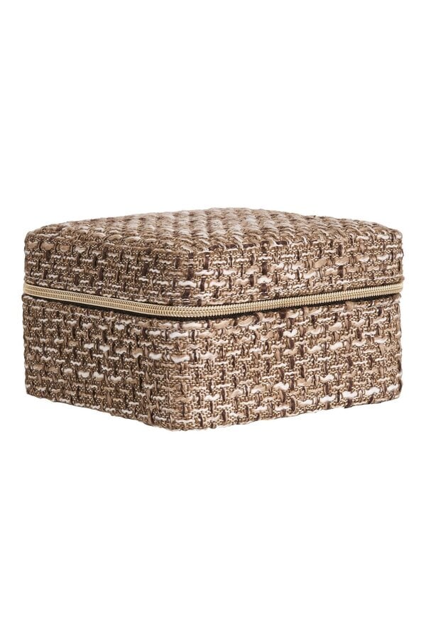 Marrakech Sieradendoosje - Bruin Mix, 100% Polyester, 11x11x6,5cm