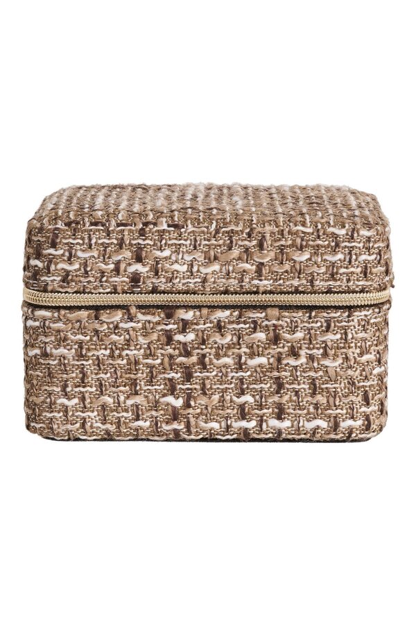 Marrakech Sieradendoosje - Bruin Mix, 100% Polyester, 11x11x6,5cm