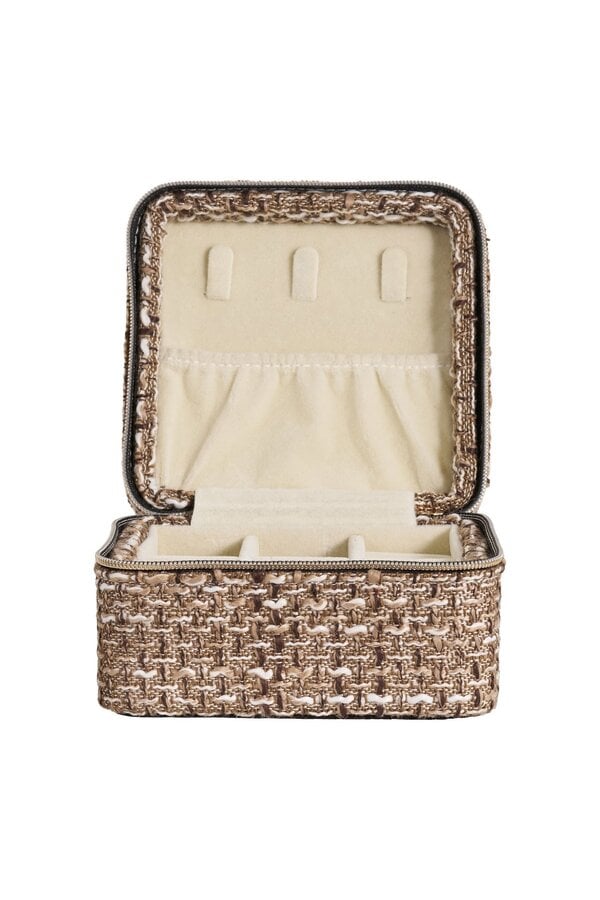 Marrakech Sieradendoosje - Bruin Mix, 100% Polyester, 11x11x6,5cm