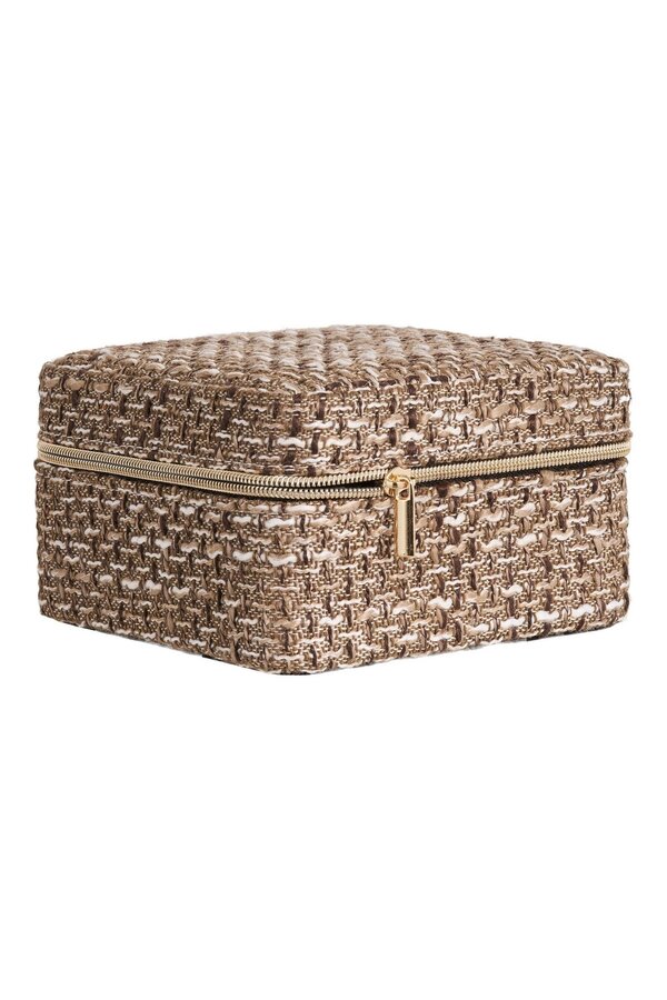 Marrakech Sieradendoosje - Bruin Mix, 100% Polyester, 11x11x6,5cm
