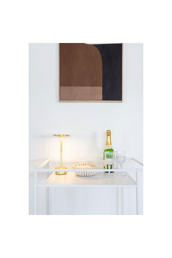 Vita Barwagen - Wit, staal, 68x40x79 cm