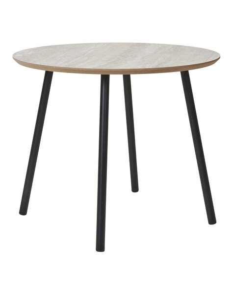 Aalst Salontafel - Zwart/Beige, Staal, MDF, Ø55x45cm