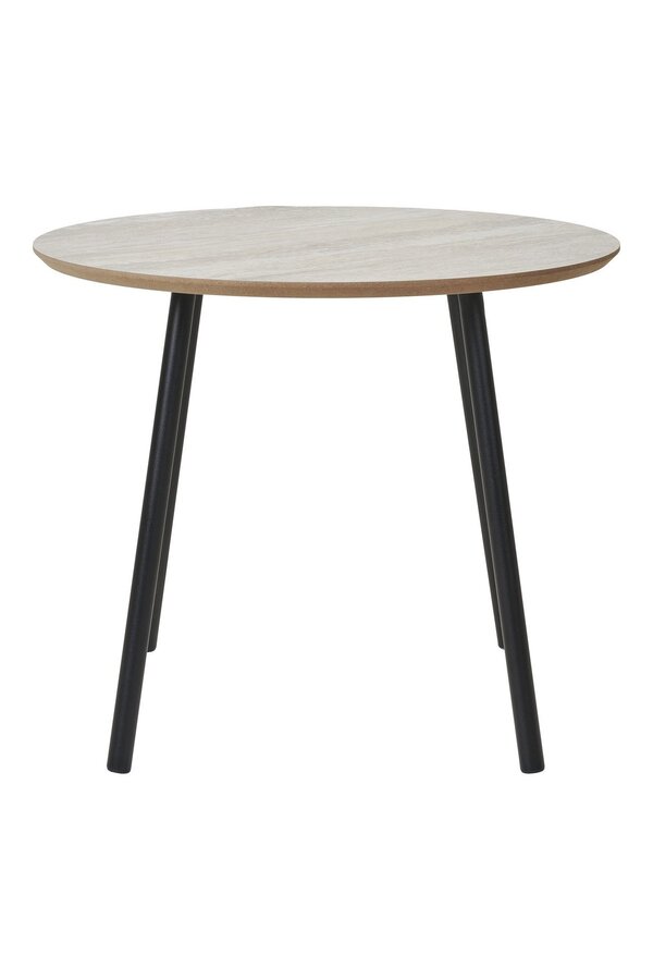 Aalst Salontafel - Zwart/Beige, Staal, MDF, Ø55x45cm