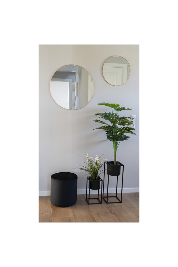 Marla Bloempotten - Zwart, Staal - Set van 2