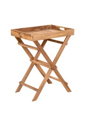 Ronda Dienbladtafel - Natuurlijk, Teak, 29x39x49,5 cm