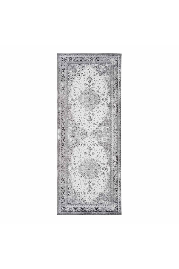 Havana Gangloper - Chenille Polyester, Zwart/Wit - 80x200 cm