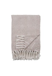 Cort Plaid - Ivoor/Beige, 100% gerecycled katoen, 130x160 cm