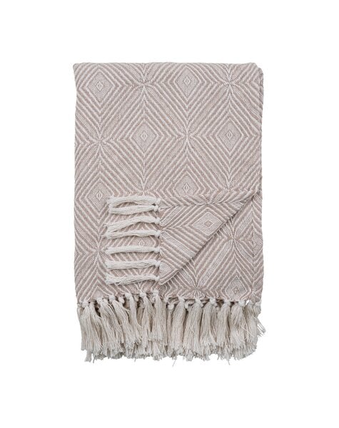 Cort Plaid - Ivoor/Beige, 100% gerecycled katoen, 130x160 cm