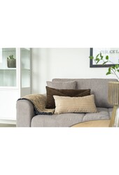 Alburry Kussen - Kussen, beige, polyester, rayon, katoen, 30x60 cm