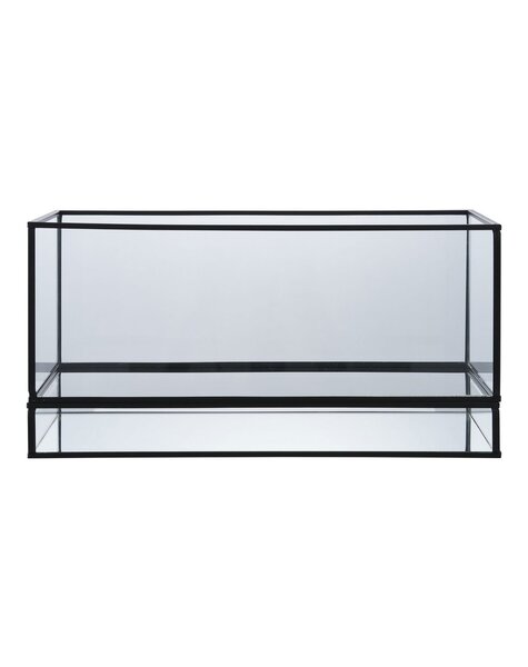 Hurricane Kaarshouder - Zwart, Glas, Metaal, 30x12x15cm