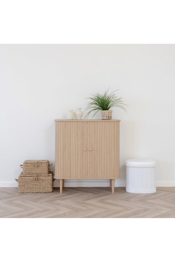 Nikko Side Board - Natural, MDF/Pine, 80x40x87 cm