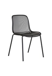 Branson Garden Chair - Zwart, stapelbaar, 55x46,5x82 cm - set van 4