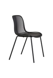 Branson Garden Chair - Zwart, stapelbaar, 55x46,5x82 cm - set van 4