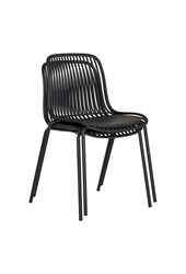 Branson Garden Chair - Zwart, stapelbaar, 55x46,5x82 cm - set van 4