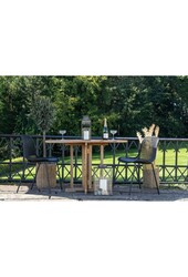 Branson Garden Chair - Zwart, stapelbaar, 55x46,5x82 cm - set van 4