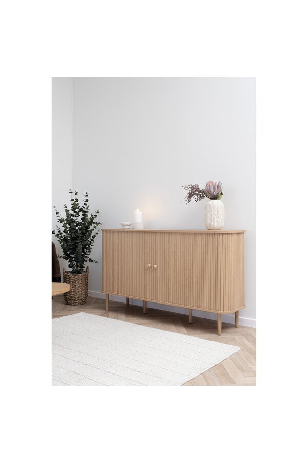 Nikko Side Board - Natural, MDF/Pine, 140x40x79 cm