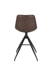 Monaco Counter Chair - Bruin, PU/Staal, 51x44x96 cm - Set van 2