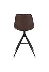 Monaco Counter Chair - Bruin, PU/Staal, 51x44x96 cm - Set van 2
