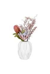 Vaas - Vaas, keramiek, beige, 19,5x19,5x26 cm