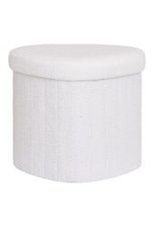 Medford Pouf - Wit, polyester/schuim/multiplex, 36,5x42.5x37,5 cm