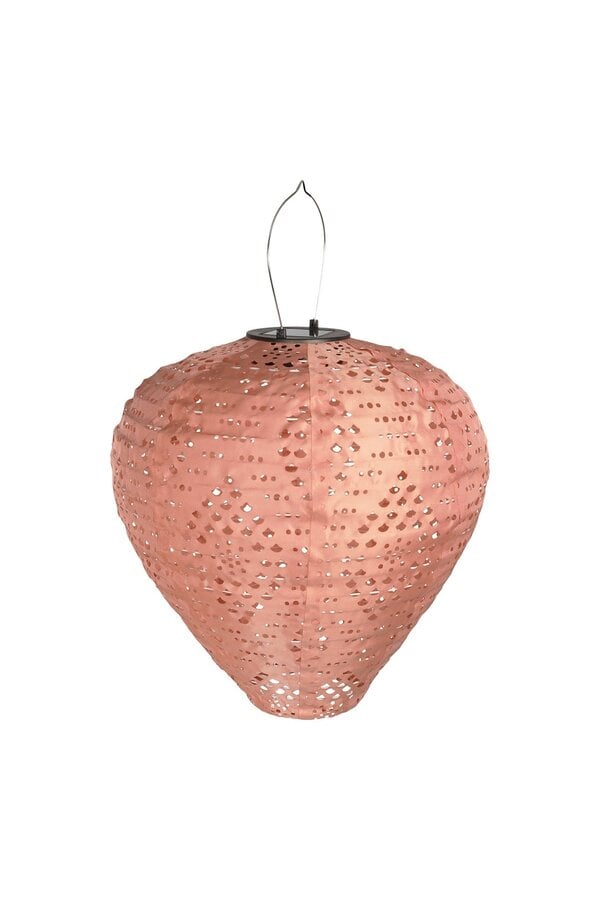 Greatham LED-lantaarn - Roze, oplaadbare zonne-lantaarn, 30x30x34 cm