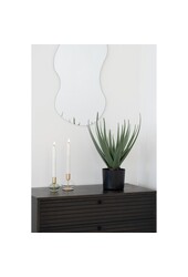 Kaarshouder - Goud/groen, helder, glas en metaal - Set van 2
