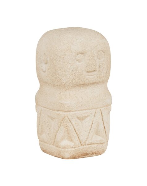 Decoratie - Decoratie in cement, beige, 5,5x5,5x10 cm