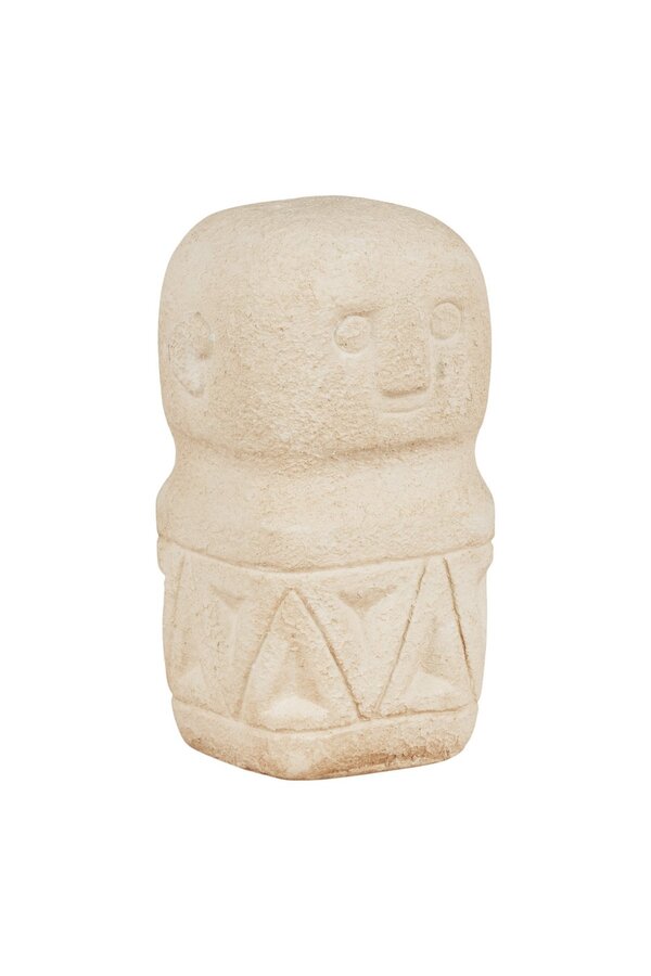 Decoratie - Decoratie in cement, beige, 5,5x5,5x10 cm