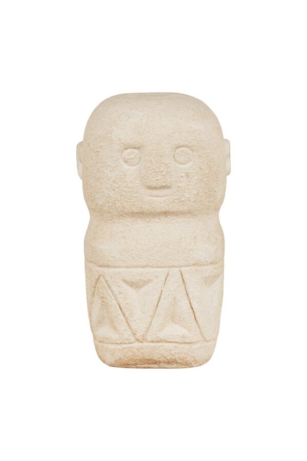 Decoratie - Decoratie in cement, beige, 5,5x5,5x10 cm