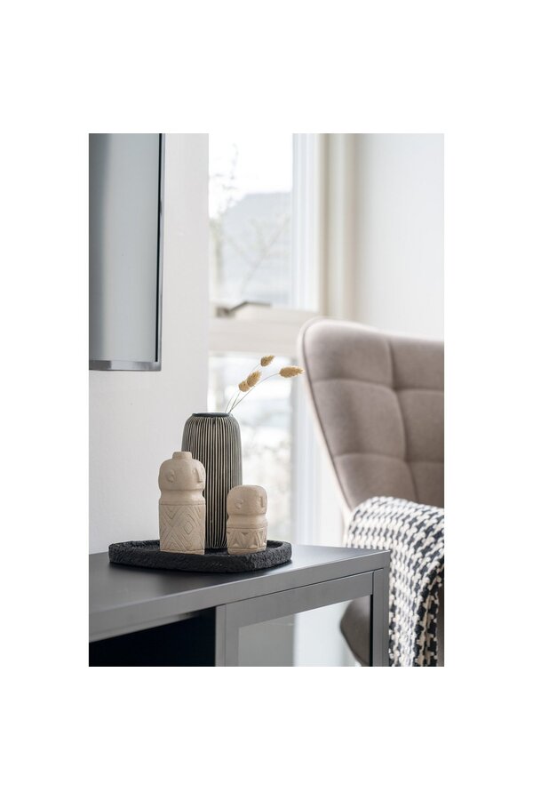Decoratie - Decoratie in cement, beige, 5,5x5,5x10 cm