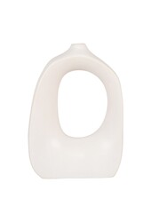 Vaas - Wit, Steengoed, 19x9x28,5 cm