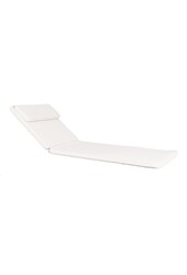 Andorra Kussen voor Ligstoel - Wit, Katoen, 200x62x6 cm