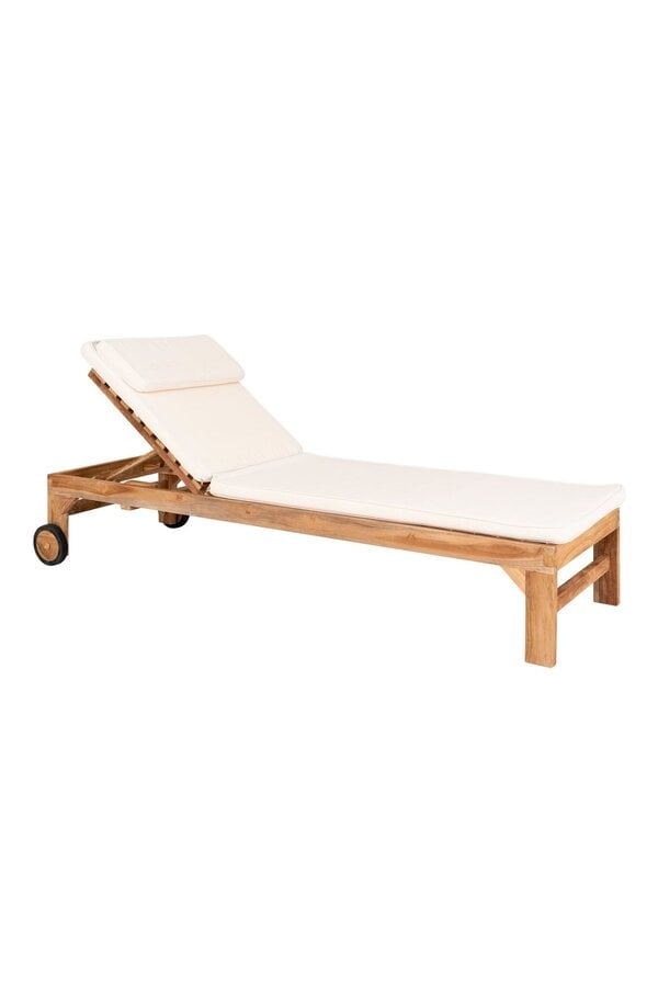 Andorra Kussen voor Ligstoel - Wit, Katoen, 200x62x6 cm