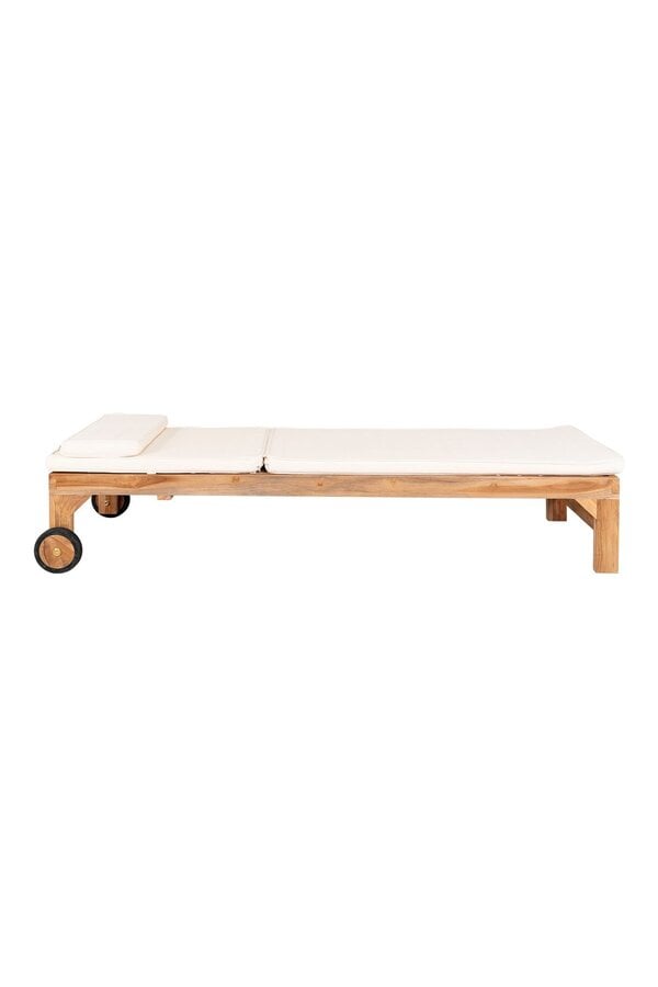 Andorra Kussen voor Ligstoel - Wit, Katoen, 200x62x6 cm