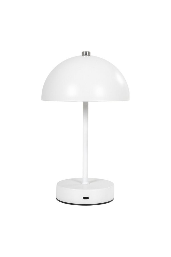 Holt LED-tafellamp - Wit, Metaal, Oplaadbaar