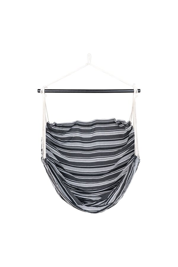 Lamia hangstoel - grijs/zwart, 85% katoen 15% polyester, lariks