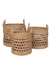 Balok Basket - Mand, zeegras, naturel/zwart, set van 3