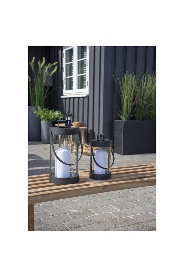 Bondi-lantaarns - Zwart, staal/glas - Set van 2