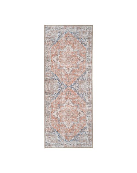 Havana Gangloper - Blauw/Oranje, Chenille Polyester, 80x200 cm