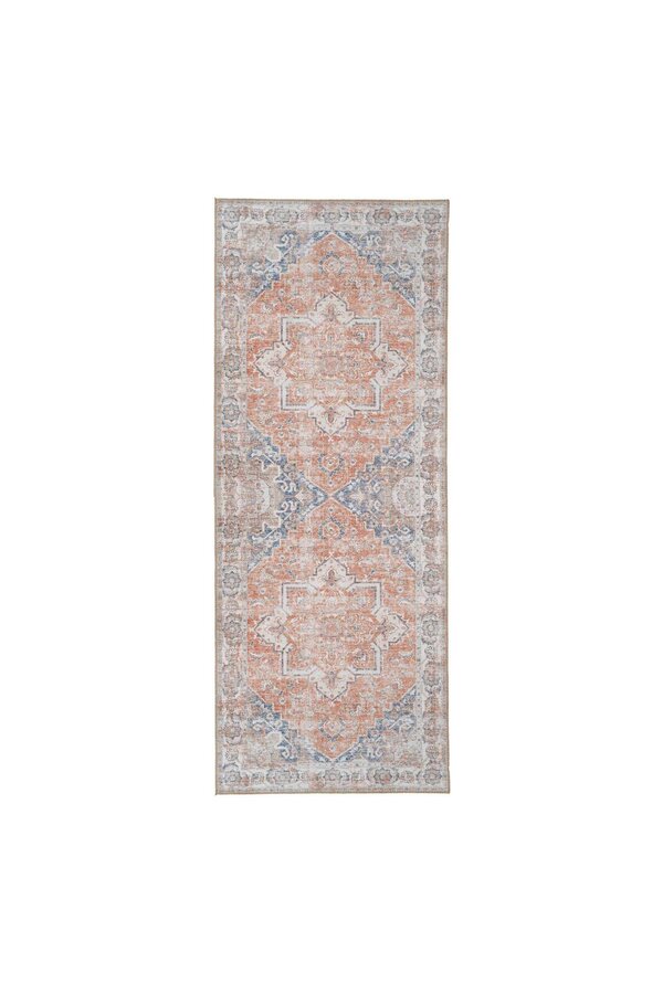 Havana Gangloper - Blauw/Oranje, Chenille Polyester, 80x200 cm